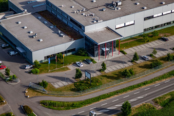 ADA Cosmetics International GmbH in the district Bodersweier in Kehl in the state Baden-Wuerttemberg, Germany seen from above