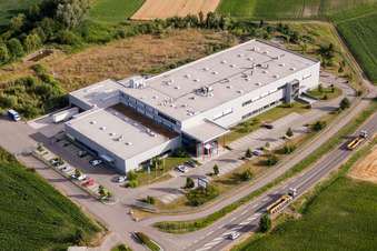 ADA Cosmetics International GmbH in the district Bodersweier in Kehl in the state Baden-Wuerttemberg, Germany from the plane
