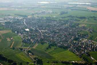 Kilstett in the state Bas-Rhin, France from the plane