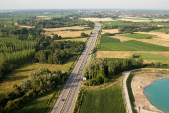 A35 motorway in Gambsheim in the state Bas-Rhin, France