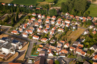 Aerial view of Bischwiller in the state Bas-Rhin, France