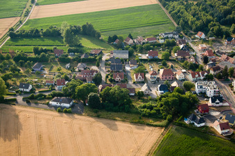 Bischwiller in the state Bas-Rhin, France from above