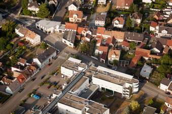 Bischwiller in the state Bas-Rhin, France from the drone perspective