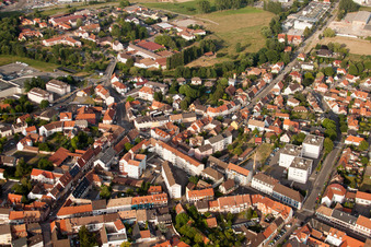 Bird's eye view of Bischwiller in the state Bas-Rhin, France