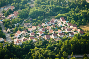 Bischwiller in the state Bas-Rhin, France from above