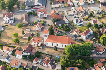 Church building in the village of in Schirrhein in Grand Est, France