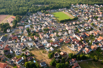 Schirrhoffen in the state Bas-Rhin, France seen from above