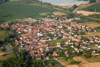 Aerial view of From the southwest in Leutenheim in the state Bas-Rhin, France