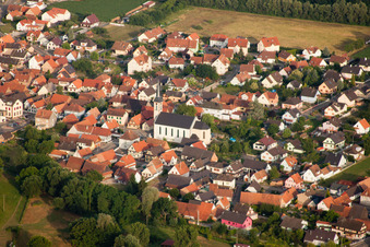 Aerial photograpy of From the southwest in Leutenheim in the state Bas-Rhin, France