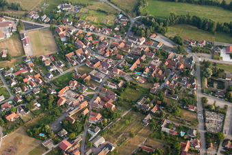 Forstfeld in the state Bas-Rhin, France from a drone