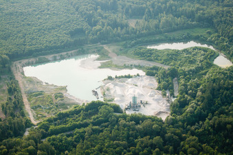 Gravel works in Forstfeld in the state Bas-Rhin, France