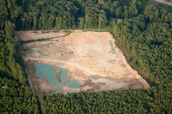Clay pits in the Foret de Hagenau in Seltz in the state Bas-Rhin, France