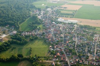 Niederrœdern in the state Bas-Rhin, France from a drone