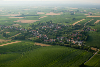 Aerial photograpy of Eberbach-Seltz in the state Bas-Rhin, France