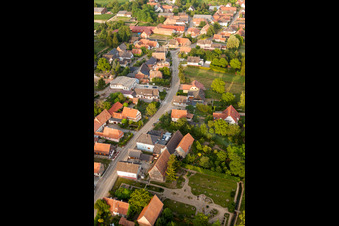 Street - road guidance of Hauptstrasse in Wintzenbach in Grand Est, France