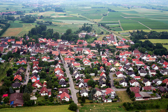 Aerial view of Eichelstr in Barbelroth in the state Rhineland-Palatinate, Germany