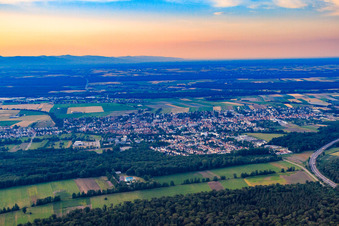 City view from the southeast in Kandel in the state Rhineland-Palatinate, Germany