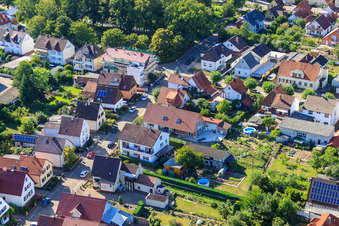 Waldstr in Kandel in the state Rhineland-Palatinate, Germany seen from above