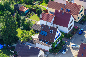 Waldstr in Kandel in the state Rhineland-Palatinate, Germany from the plane