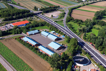 Oblique view of Highway maintenance department in Kandel in the state Rhineland-Palatinate, Germany