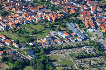 Cemetery in Rülzheim in the state Rhineland-Palatinate, Germany