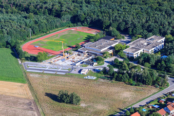 New building at the Römerbadschule IGS Rheinzabern in Rheinzabern in the state Rhineland-Palatinate, Germany