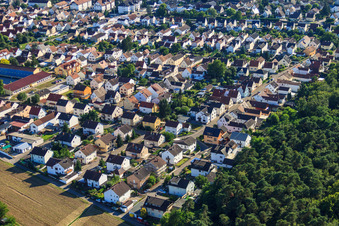 Aerial view of At the jetty in Jockgrim in the state Rhineland-Palatinate, Germany