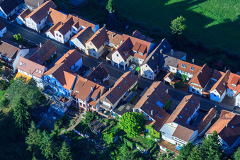 Ludwigstr in Jockgrim in the state Rhineland-Palatinate, Germany from a drone