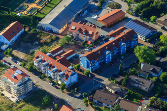 Aerial view of Ludowiciring in Jockgrim in the state Rhineland-Palatinate, Germany