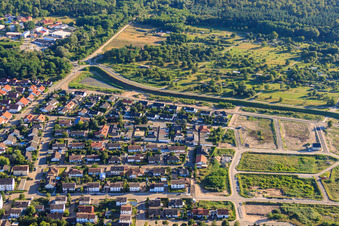 Forstlandstraße in the new development area SW in Jockgrim in the state Rhineland-Palatinate, Germany