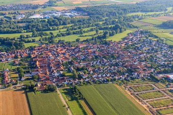Kreuzgasse from the south in Steinweiler in the state Rhineland-Palatinate, Germany