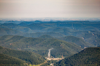 View beyond Landstuhl in the district Sarnstall in Annweiler am Trifels in the state Rhineland-Palatinate, Germany