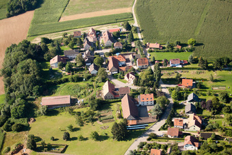 Aerial view of Geisberg in Wissembourg in the state Bas-Rhin, France