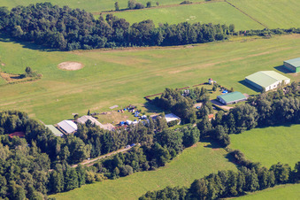 Aerial photograpy of Airfield Schweighofen of the FSC Südpfalz in Schweighofen in the state Rhineland-Palatinate, Germany