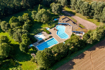 Swimming pool of the Waldfreibad in Steinfeld in the state Rhineland-Palatinate, Germany