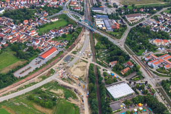 New railway underpass Ottstr in Wörth am Rhein in the state Rhineland-Palatinate, Germany