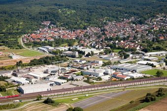 Commercial area in the district Haueneberstein in Baden-Baden in the state Baden-Wuerttemberg, Germany