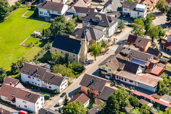 Church building Kirche Kartung in the district Kartung in Sinzheim in the state Baden-Wurttemberg, Germany