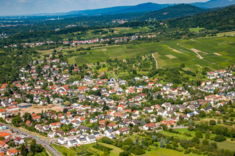 From the south in Sinzheim in the state Baden-Wuerttemberg, Germany