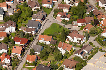 Aerial view of Varnhalt, Gartenstr in the district Gallenbach in Baden-Baden in the state Baden-Wuerttemberg, Germany