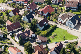 Aerial photograpy of Varnhalt, Gartenstr in the district Gallenbach in Baden-Baden in the state Baden-Wuerttemberg, Germany