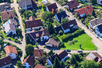 Aerial view of Weinsteige x Gartenstr in the district Gallenbach in Baden-Baden in the state Baden-Wuerttemberg, Germany