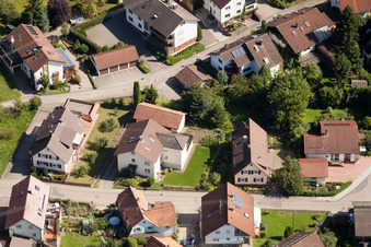 Aerial view of Gartenstraße x Weinsteige in the district Gallenbach in Baden-Baden in the state Baden-Wuerttemberg, Germany
