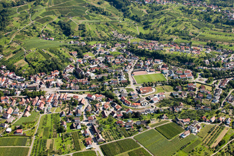 Town View of the streets and houses of the residential areas in the district Altschweier in Buehl in the state Baden-Wurttemberg