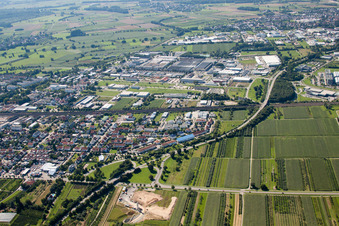 Industrial area with Schäffler Automotive in Bühl in the state Baden-Wuerttemberg, Germany