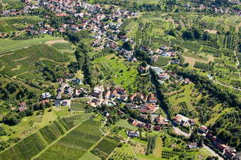 Town View of the streets and houses of the residential areas in Buehl in the state Baden-Wurttemberg