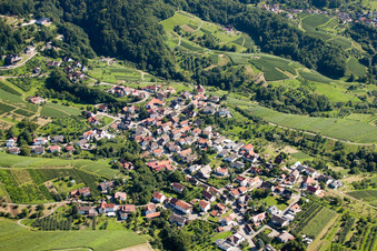 Town View of the streets and houses of the residential areas in the district Kappelwindeck in Buehl in the state Baden-Wurttemberg