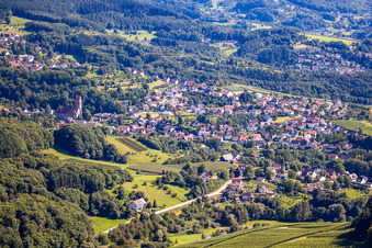 Aerial view of District Waldmatt in Bühl in the state Baden-Wuerttemberg, Germany