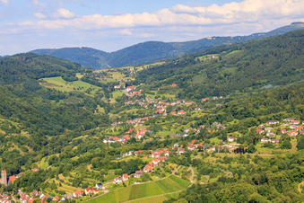 Aerial photograpy of Schwarzwaldstr in the district Neusatz in Bühl in the state Baden-Wuerttemberg, Germany