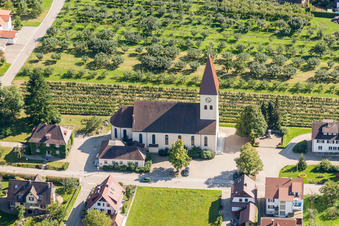 Church building in Sasbach in the state Baden-Wurttemberg, Germany